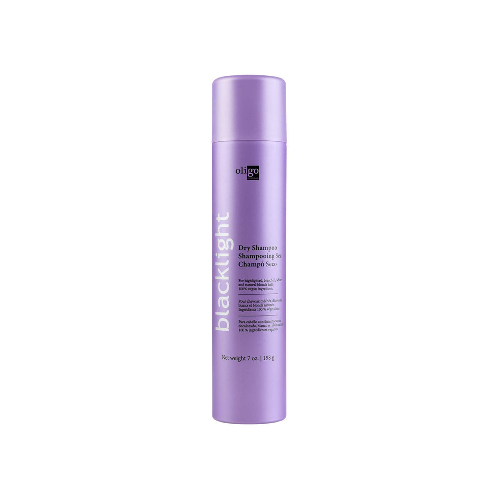 Oligo Professionnel Blacklight Dry Shampoo, bote para refresco diario sin esfuerzo.