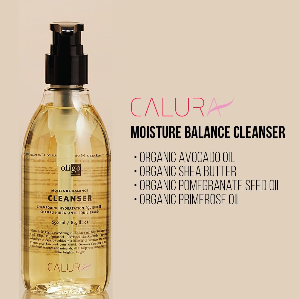 Oligo Professionnel Calura Balance incorpora algas y minerales para brillo natural.
