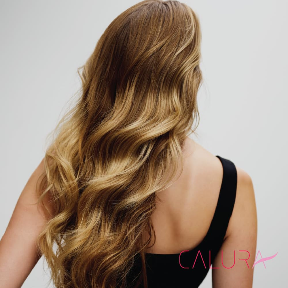 Oligo Professionnel Calura Brillance cheveux après utilisation: aspect lumineux et soyeux.