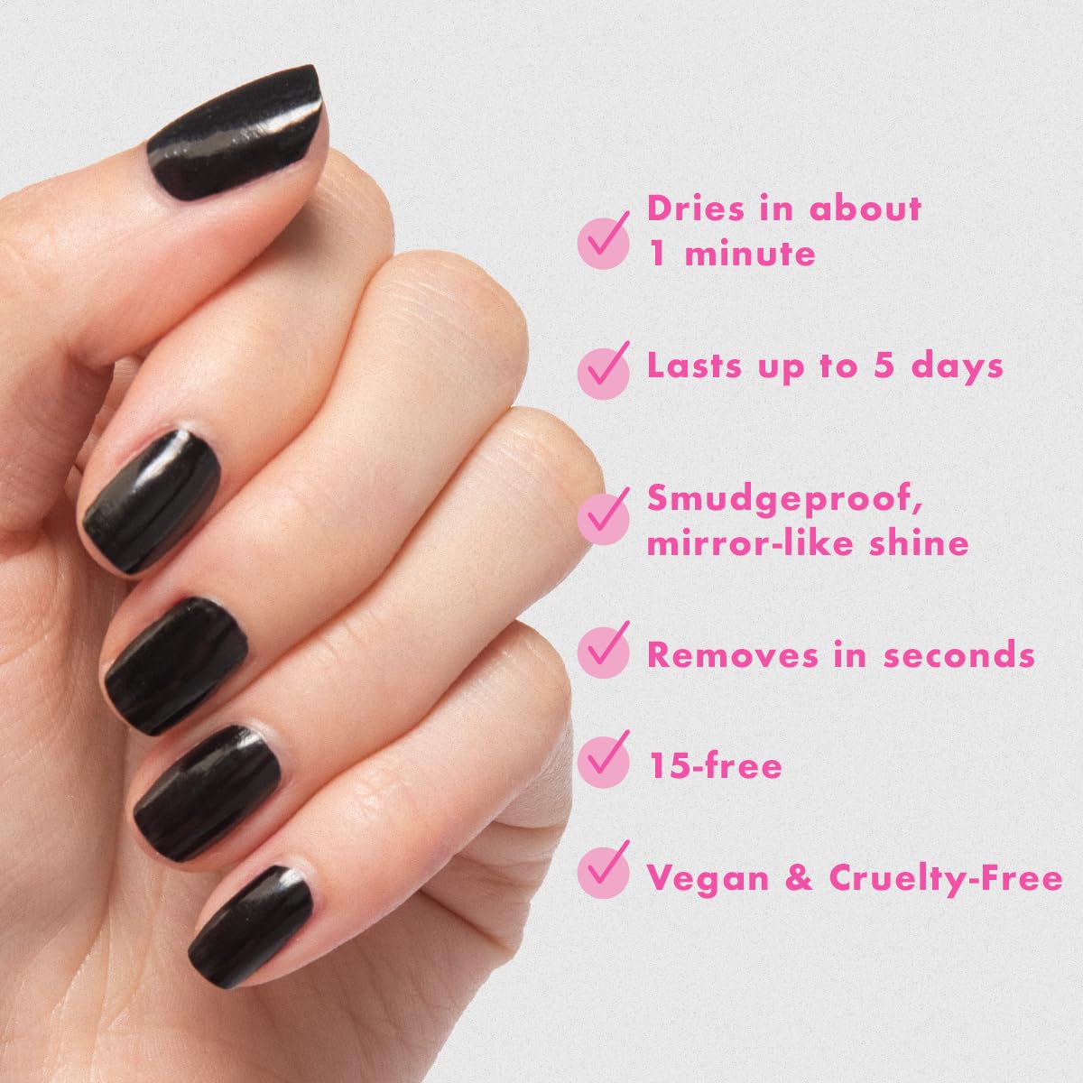 Fórmula 15 ingredientes libres vegano libre de crueldad de Olive & June