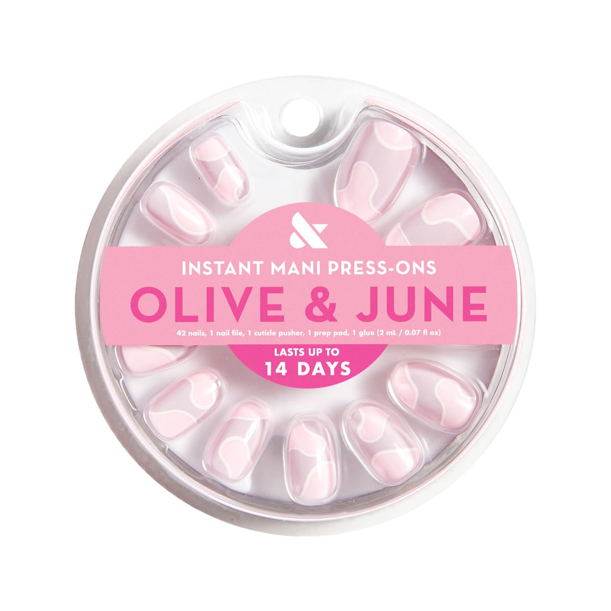 Olive & June Instant Mani 21 tallas para ajuste cómodo y personalizado.