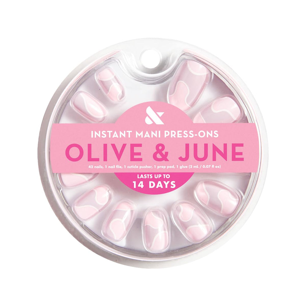 Olive & June Instant Mani 21 tallas para ajuste cómodo y personalizado.