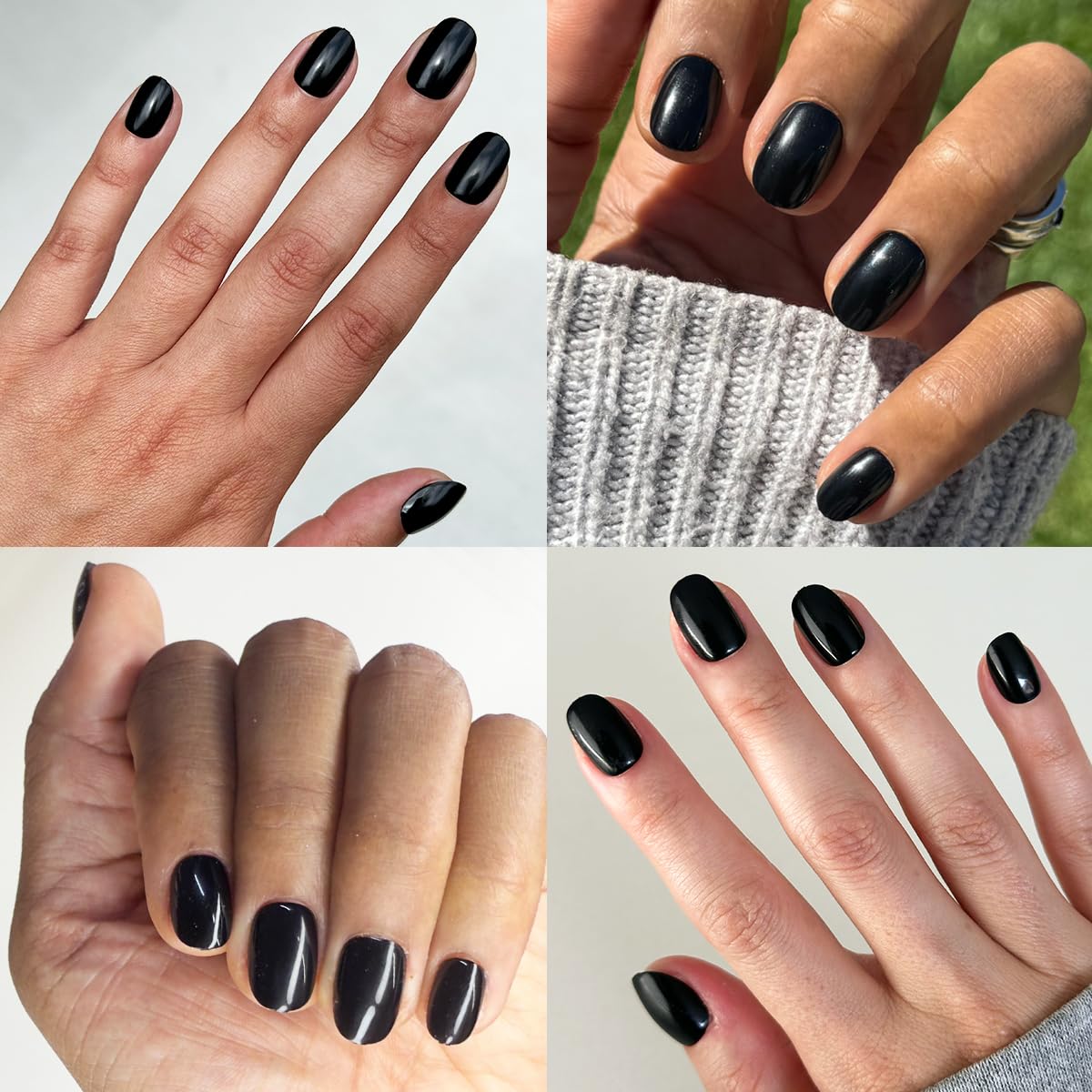 Kit completo con uñas, adhesivo y herramientas necesarias.