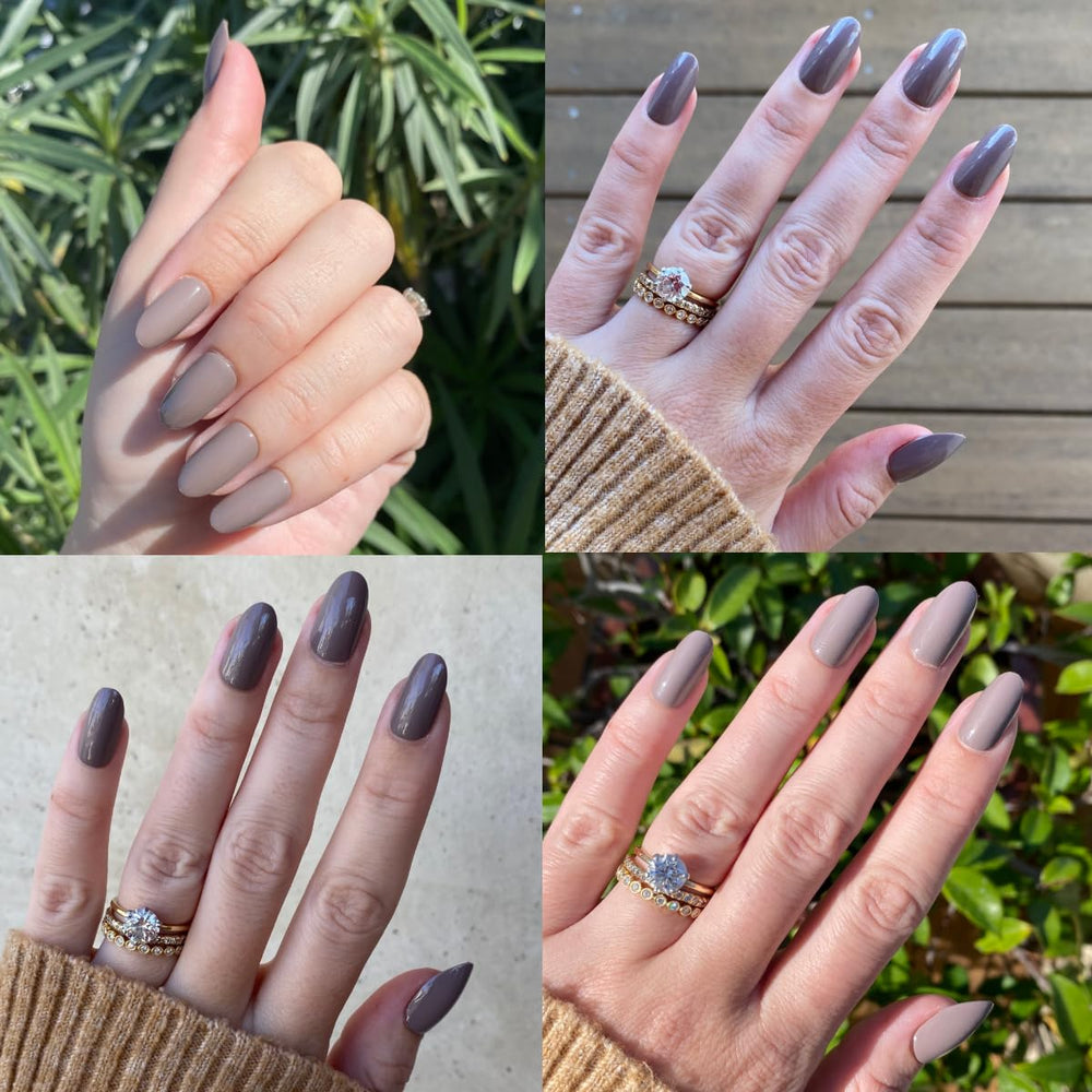 Olive & June Instant Mani materiales reciclados, 94% posconsumo.
