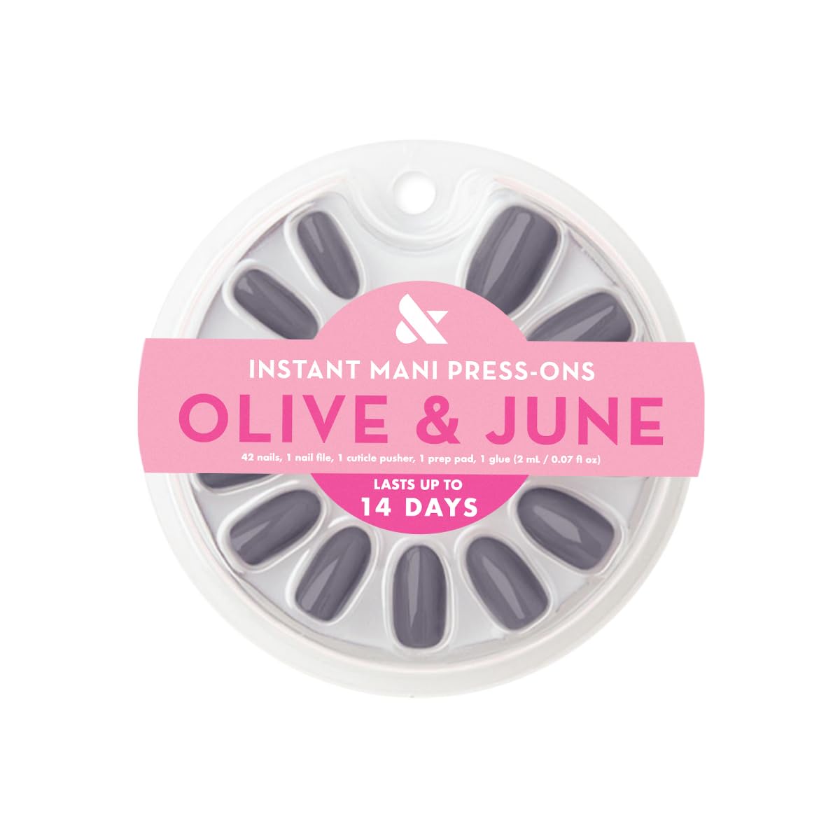 Olive & June Instant Mani uñas postizas 42 piezas para un aspecto natural en casa.
