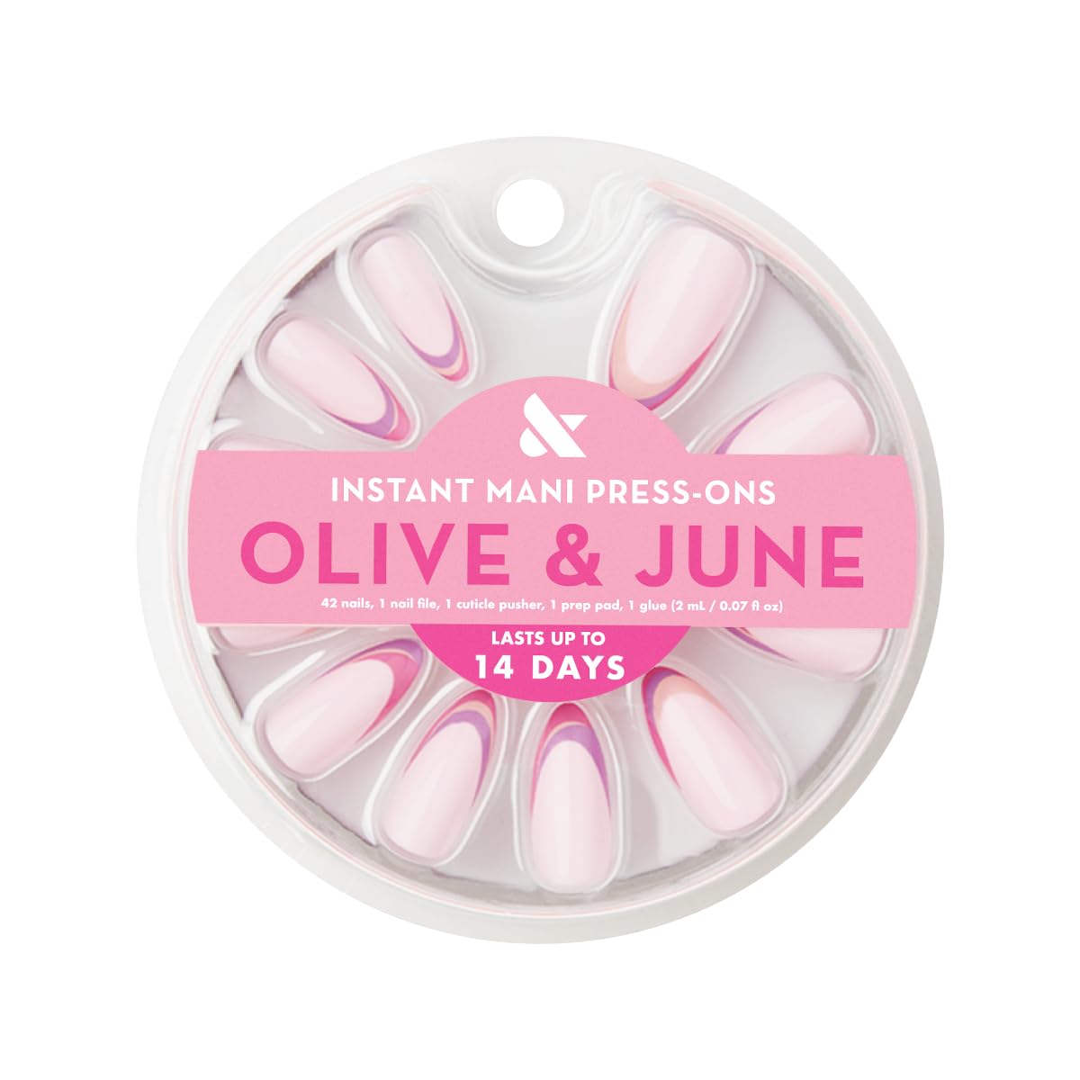 Olive & June Instant Mani ajuste cómodo gracias a 21 tallas inclusivas.