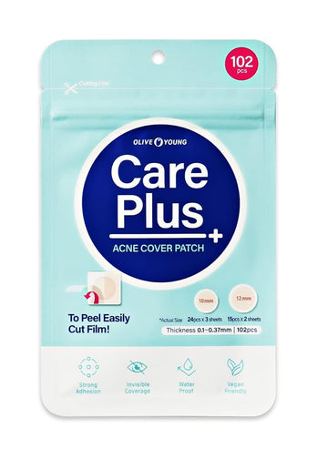 OLIVE YOUNG Care Plus Spot Patch packaging for blemish care.