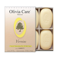 Olivia Care jabón Verbena en caja regalo, aroma suave perfecto para piel sensible.