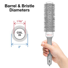 Cepillo cerámico Ion Speed XL de Olivia Garden para alisar y dar brillo.