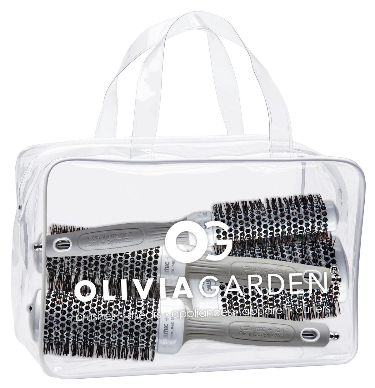 Olivia Garden CI-25 frente del cepillo térmico redondo con cerámica para peinado rápido