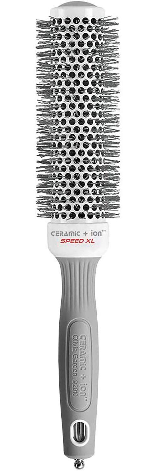Cepillo Olivia Garden Ceramic Ion Speed XL con barra larga para secado rápido y acabado suave.