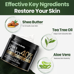 OLLM crema urea 40% con envase tubo para uso diario.