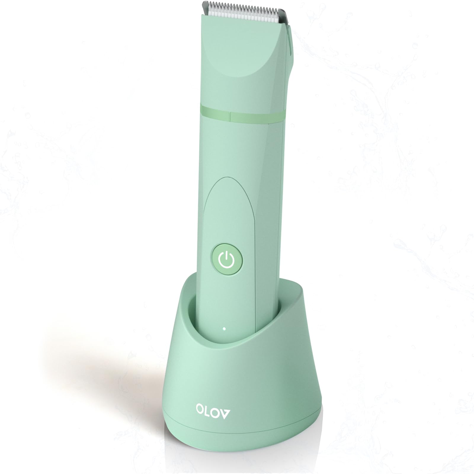 OLOV cortapelos para cuerpo y bikini con cabezal cerámico intercambiable para recorte suave.