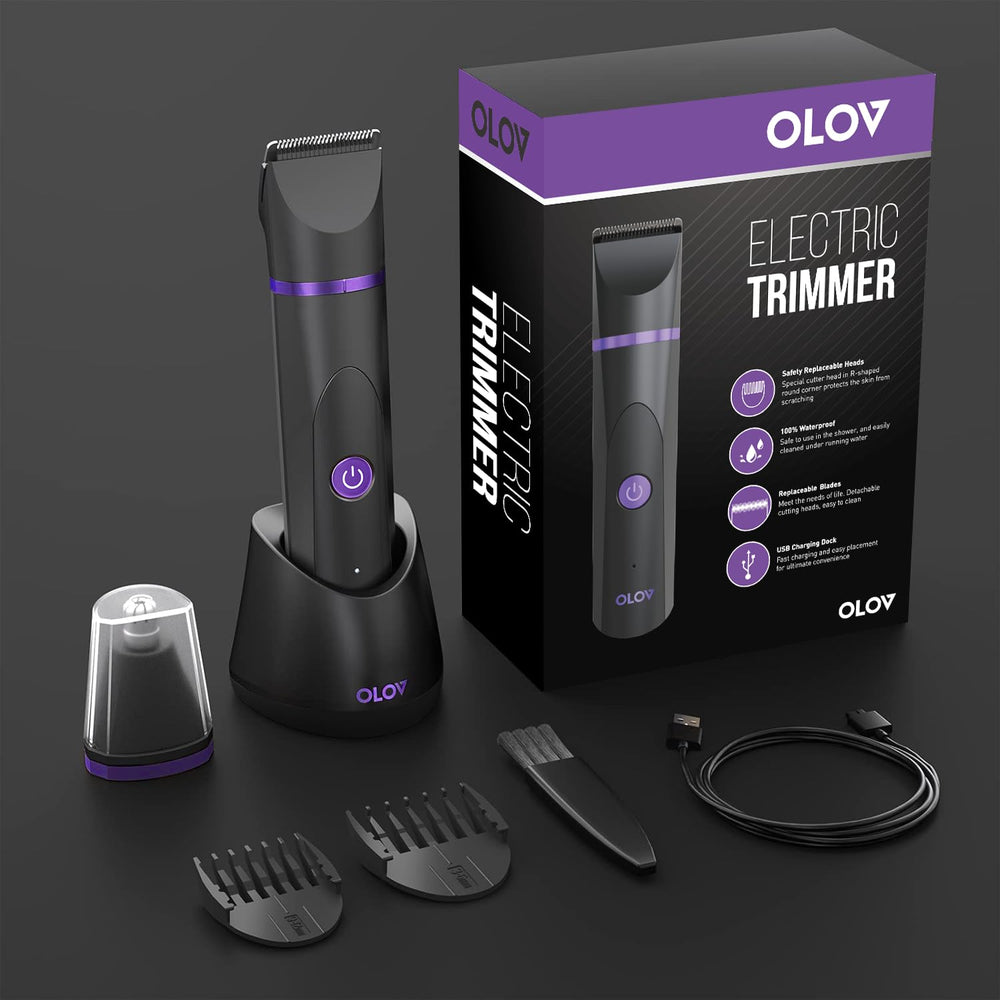 Cortapelos OLOV negro violeta, diseño atractivo para uso diario.