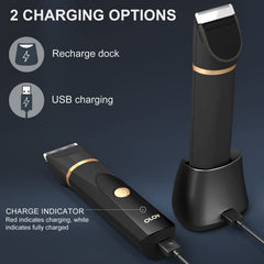 Dock de carga USB de OLOV para recortador, diseño compacto.