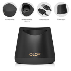 Estación de carga compacta de OLOV para recortador, ideal para baño.