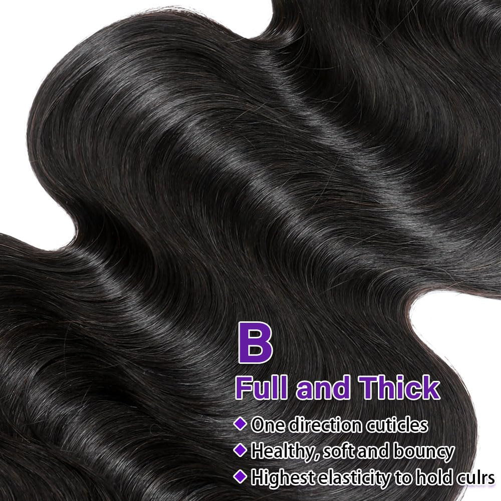 Olsmkis cabello humano brasileño ondulado de 22 pulgadas para look largo