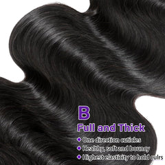 Olsmkis cabello humano brasileño ondulado de 22 pulgadas para look largo