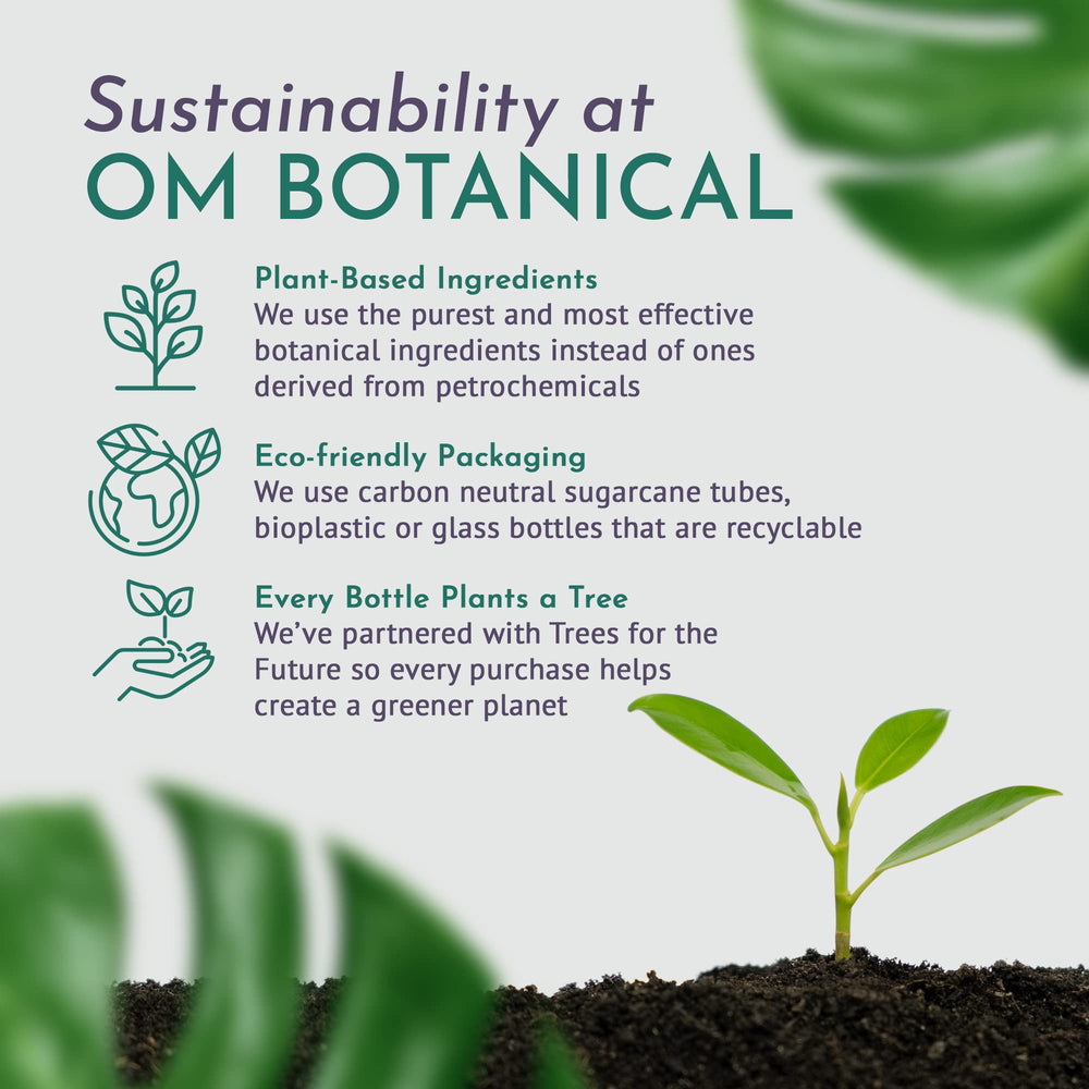 OM Botanical embalaje sostenible y opciones responsables.