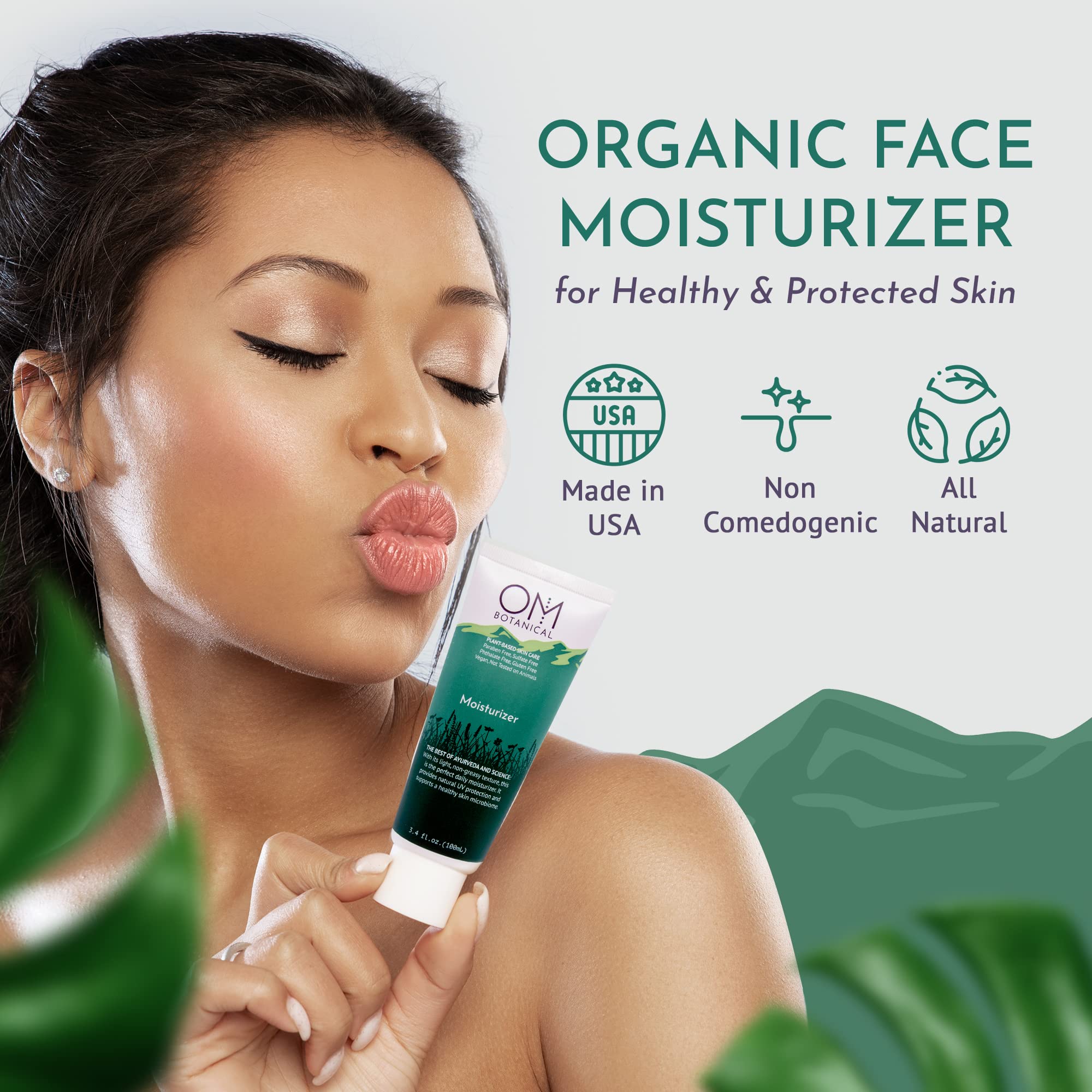 OM Botanical crema de absorcion rapida para rostro y cuerpo.