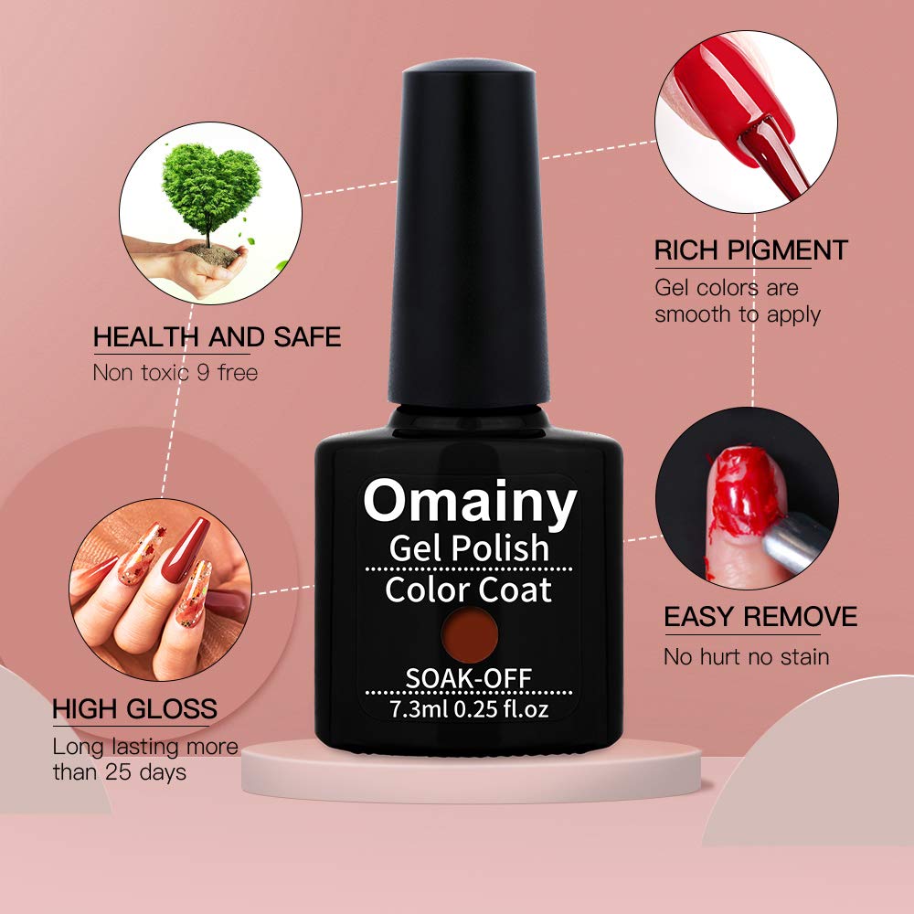 Omainy esmalte gel negro a blanco, contraste moderno.