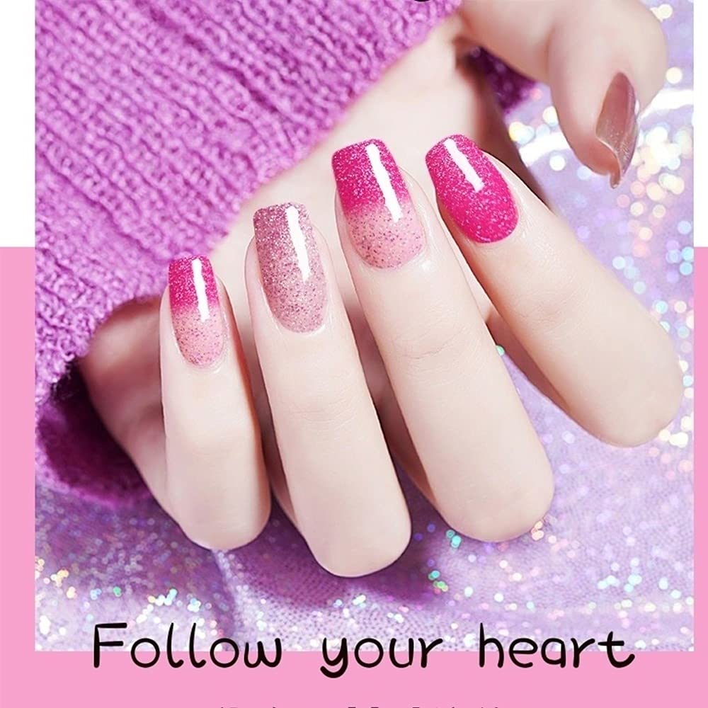 Omainy esmalte gel cambio de color rojo-viento para looks dinámicos.