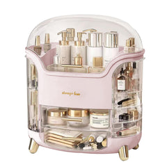 Omeily Organizador de maquillaje con gran capacidad para cosméticos y accesorios.