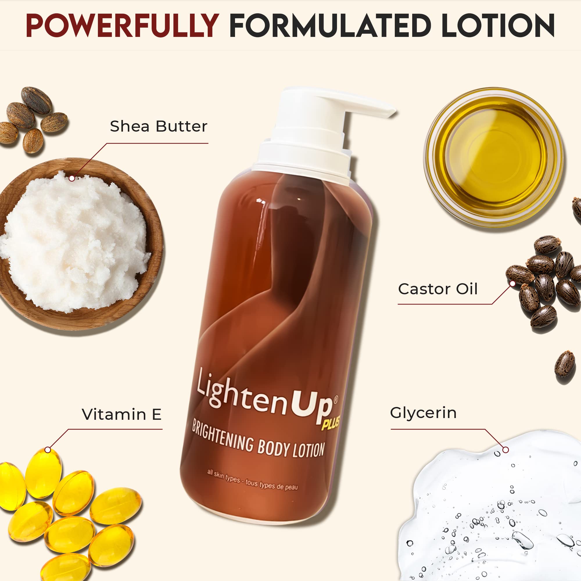 Aceite de ricino jamaicano en OMIC Lighten-Up para nutrición suave.
