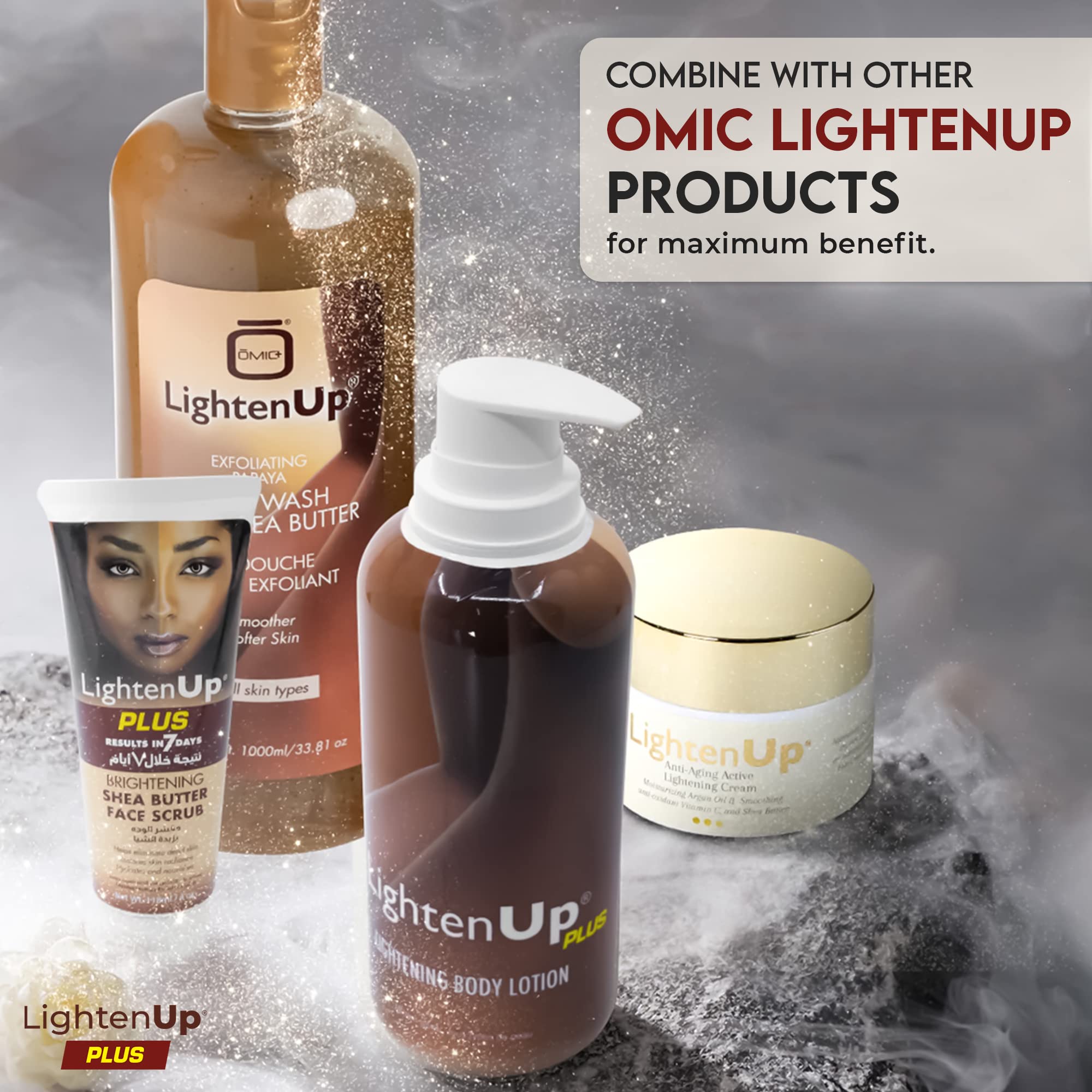 Uso diario en zonas como codos y rodillas con OMIC Lighten-Up.