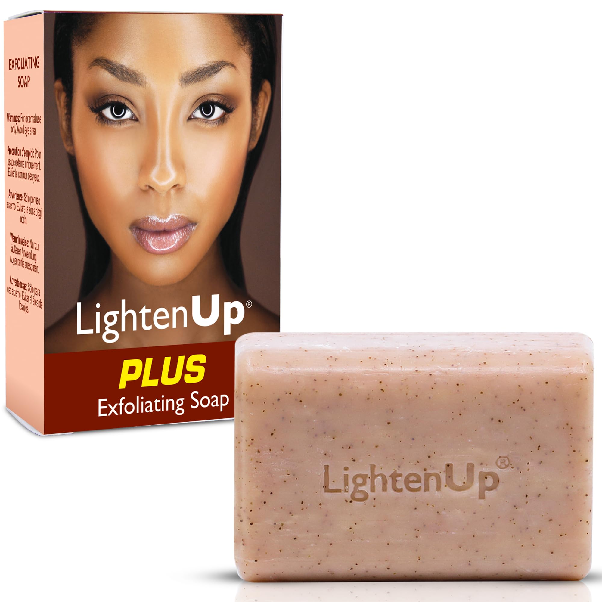 OMIC Lighten-Up exfoliating soap bar 200g offers a bright, clean look for daily cleansing.