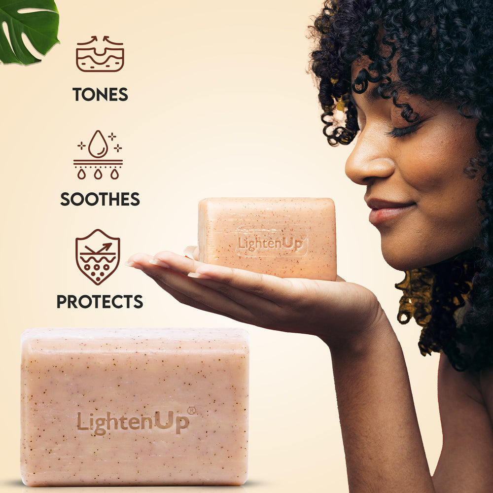 OMIC Lighten-Up packaging highlights the product and ready-to-use 200g bar.
