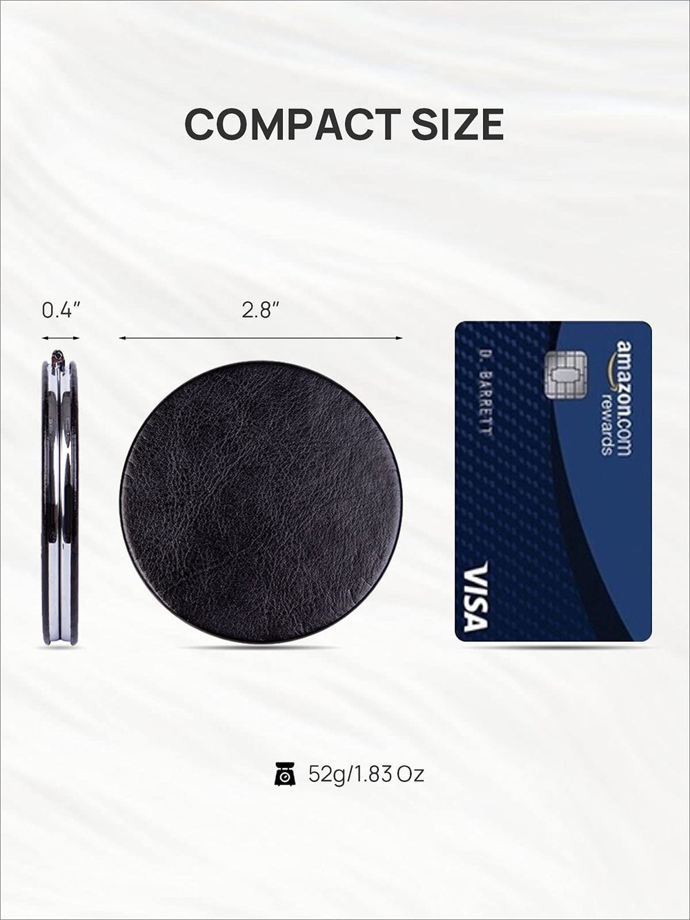 OMIRO espejo compacto 10x en el lado aumentada para detalles precisos de cejas.