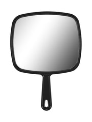 OMIRO espejo de mano negro con frente amplio para un reflejo preciso