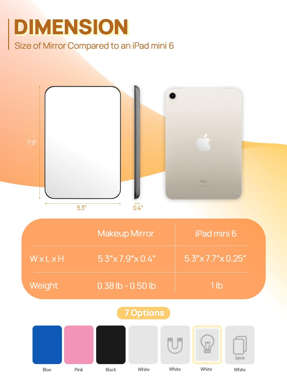 OMIRO miroir pliable sur pied, stabilité lors de l’application.