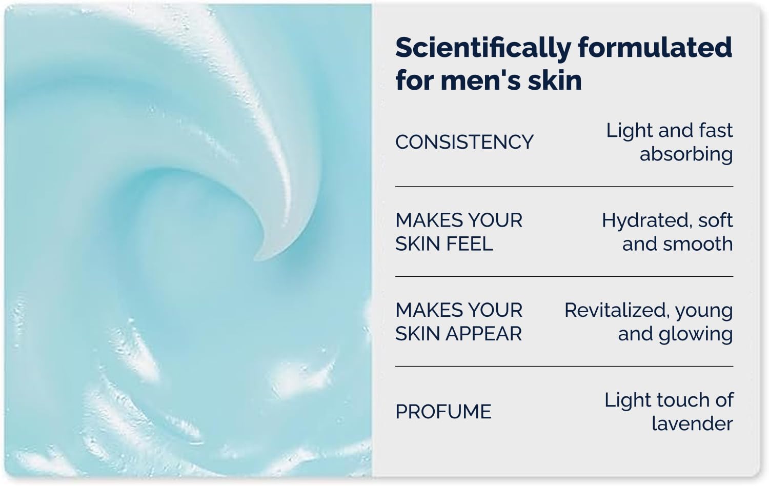 Omnis Uomo Crema Facial, textura ligera, ayuda a iluminar el rostro con brillo natural.