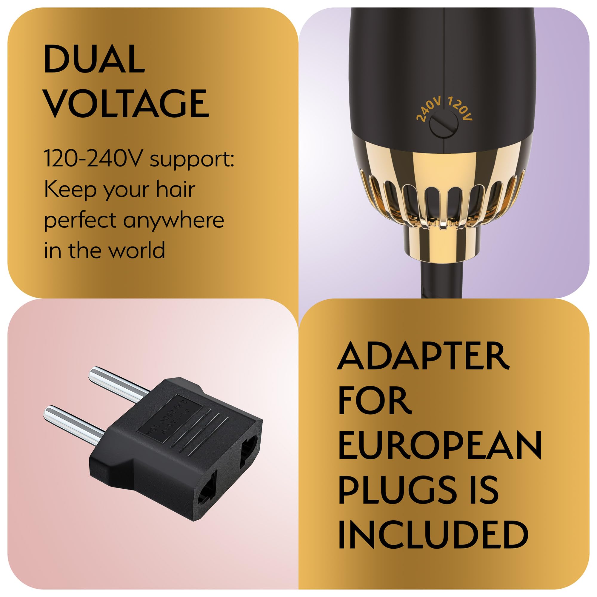 OMOTEAM voltaje dual para viajar entre EE. UU. y Europa