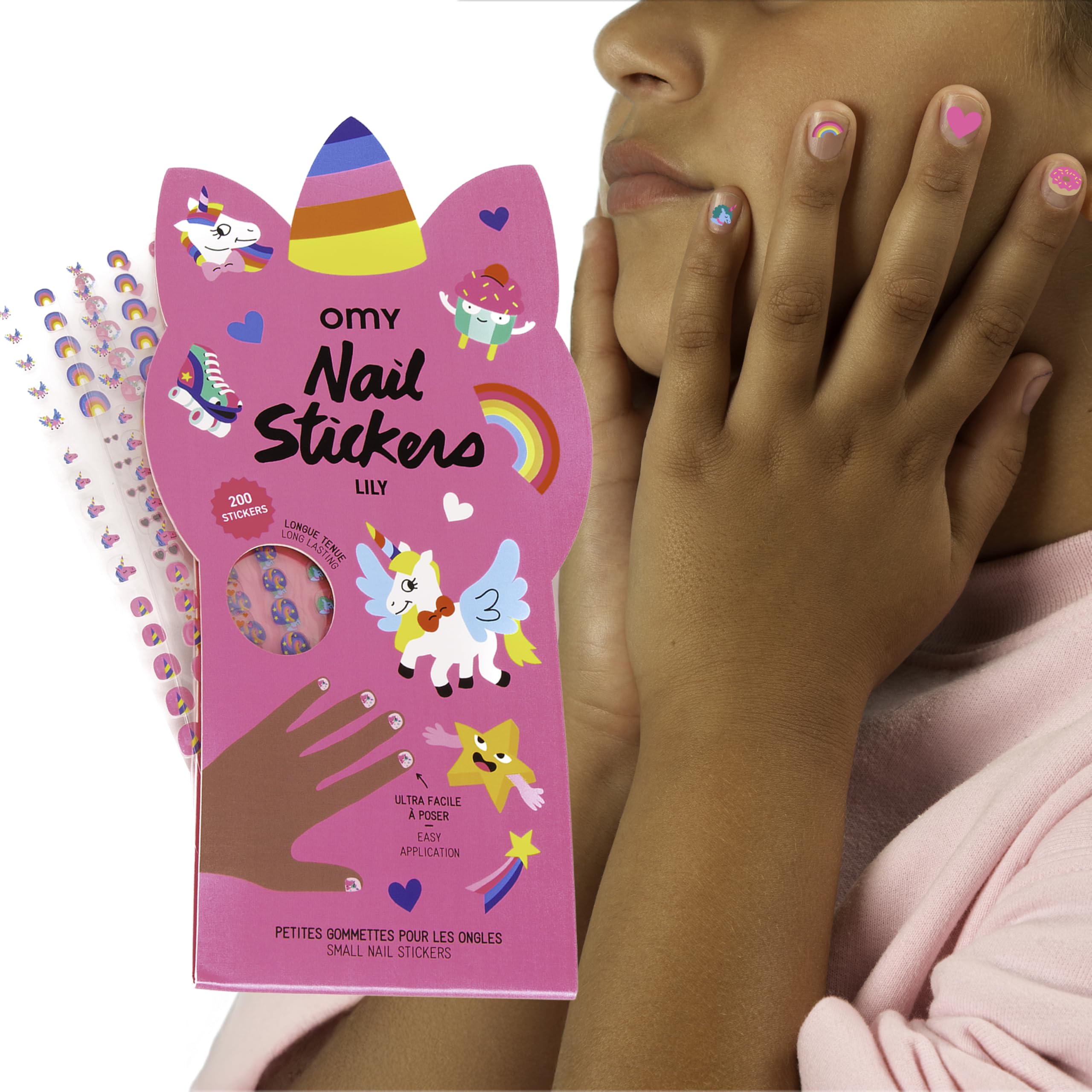 Omy Unicorn Nail Stickers con diseños magicos para uñas infantiles y creativas