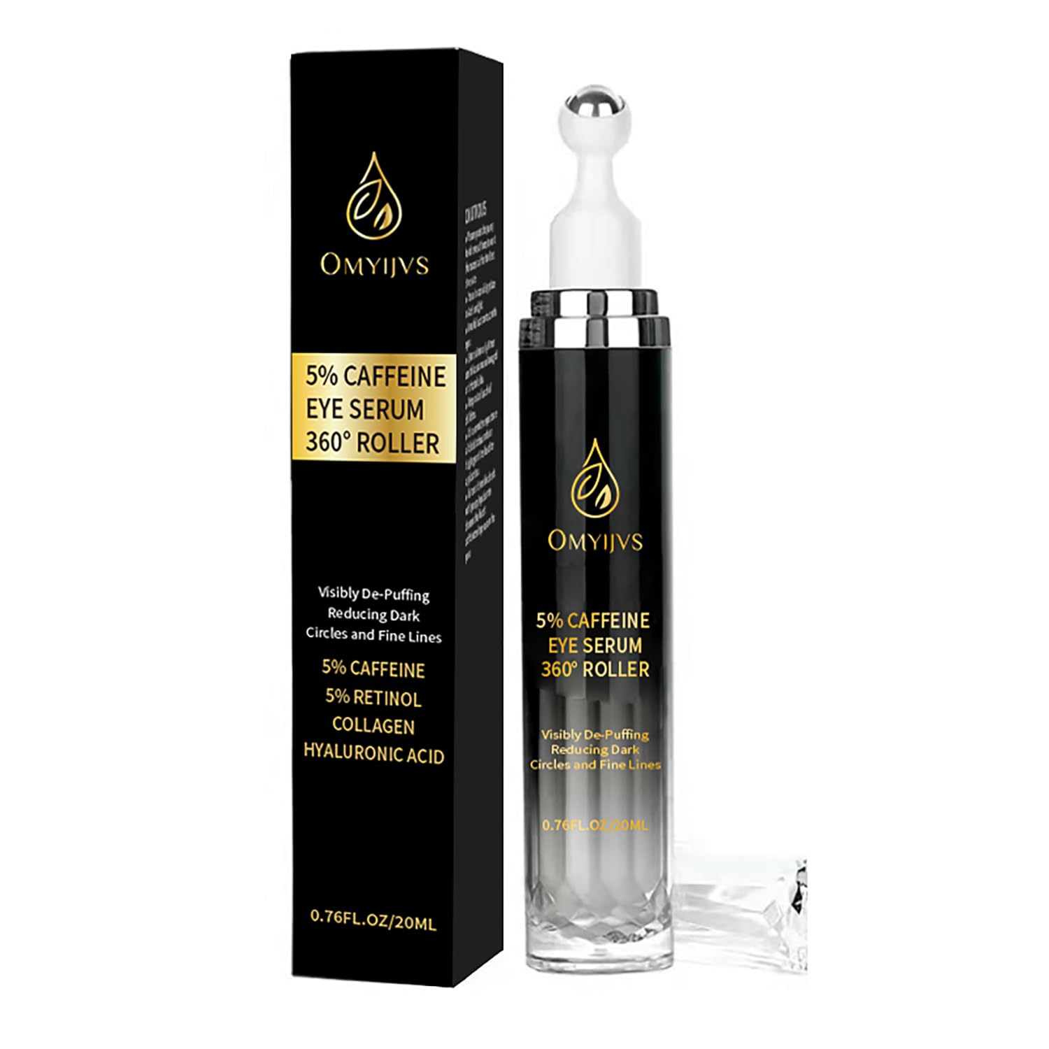 OMYIJVS crema ojos cafeína 5% en envase 20 ml para revitalizar la zona ocular.