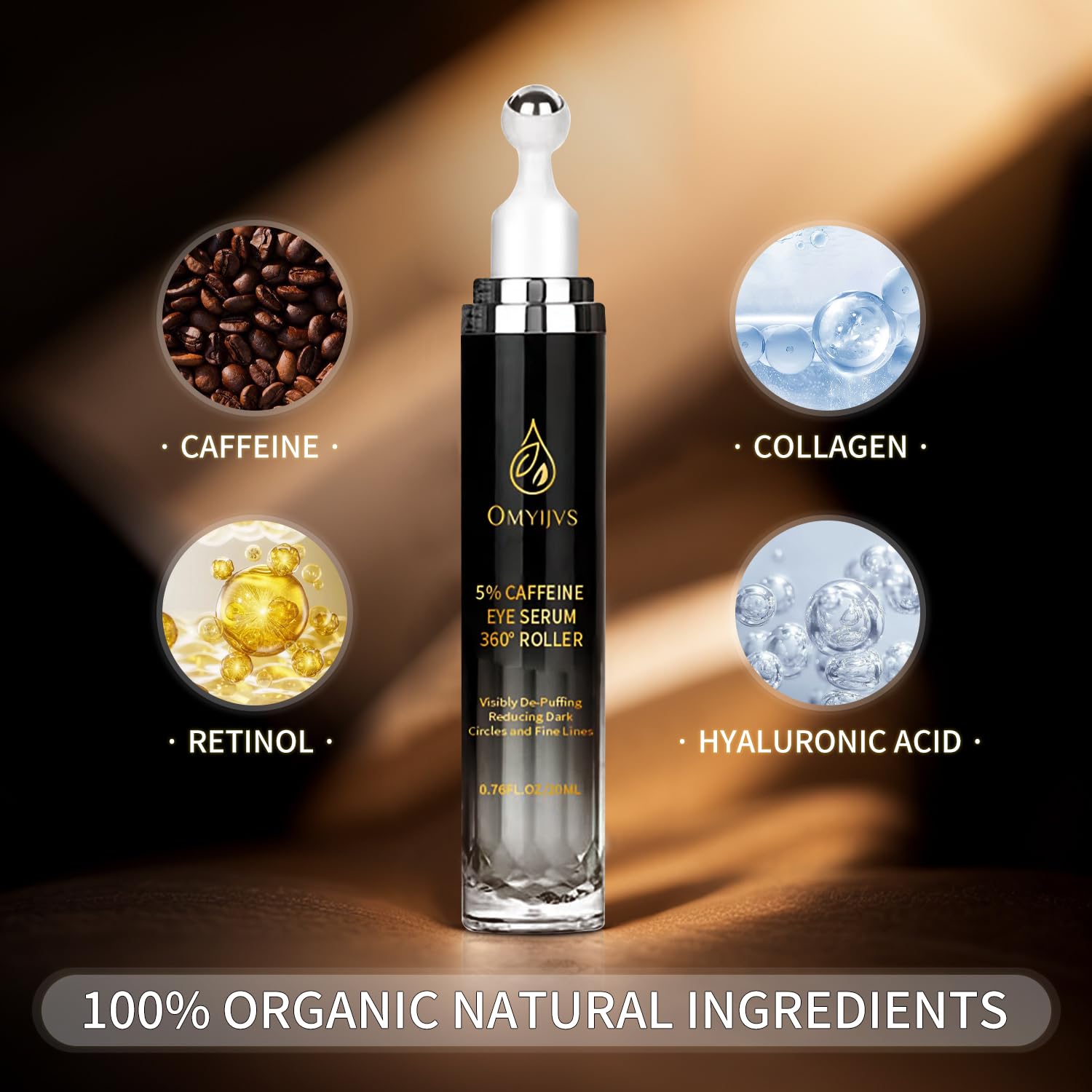 OMYIJVS crema ojos con cafeína y retinol ofrece nutrición para el contorno.