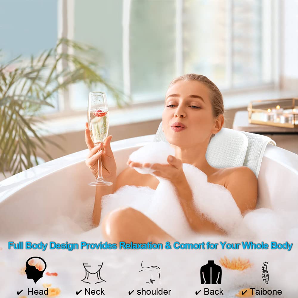 OMYSTYLE almohada de baño presenta diseño suave y acolchado para mayor confort.