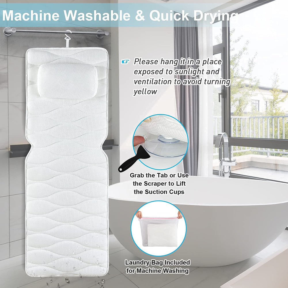 OMYSTYLE almohada para bañera se seca rápido gracias a la malla transpirable.