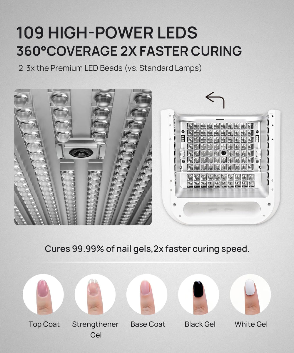 O NAIL lámpara cura sin dolor: curado inteligente para uñas gruesas sin incomodidad.
