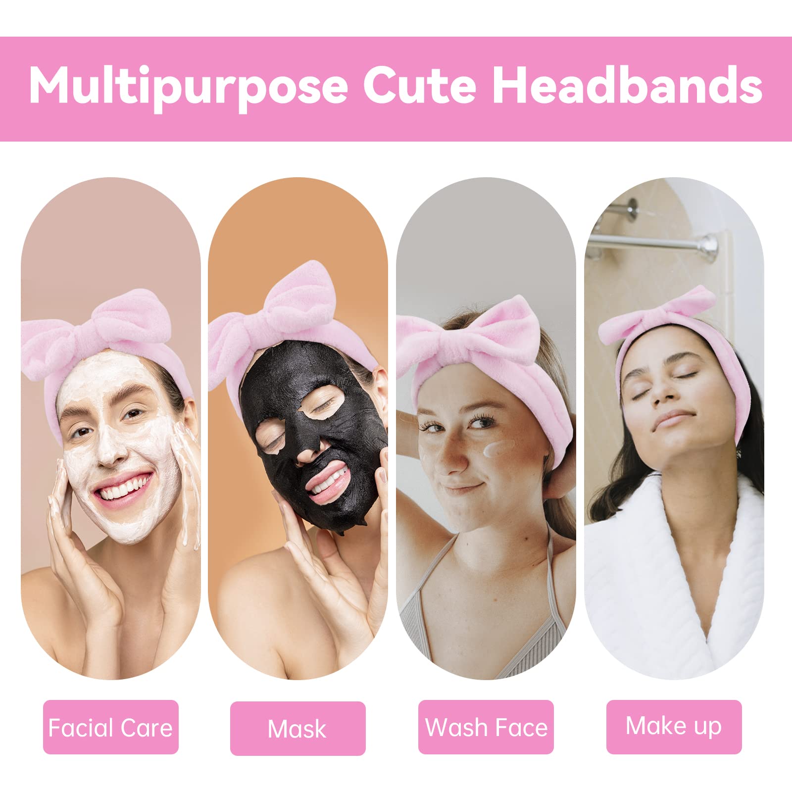 Ondder diademas spa colores variados para combinar con tu rutina