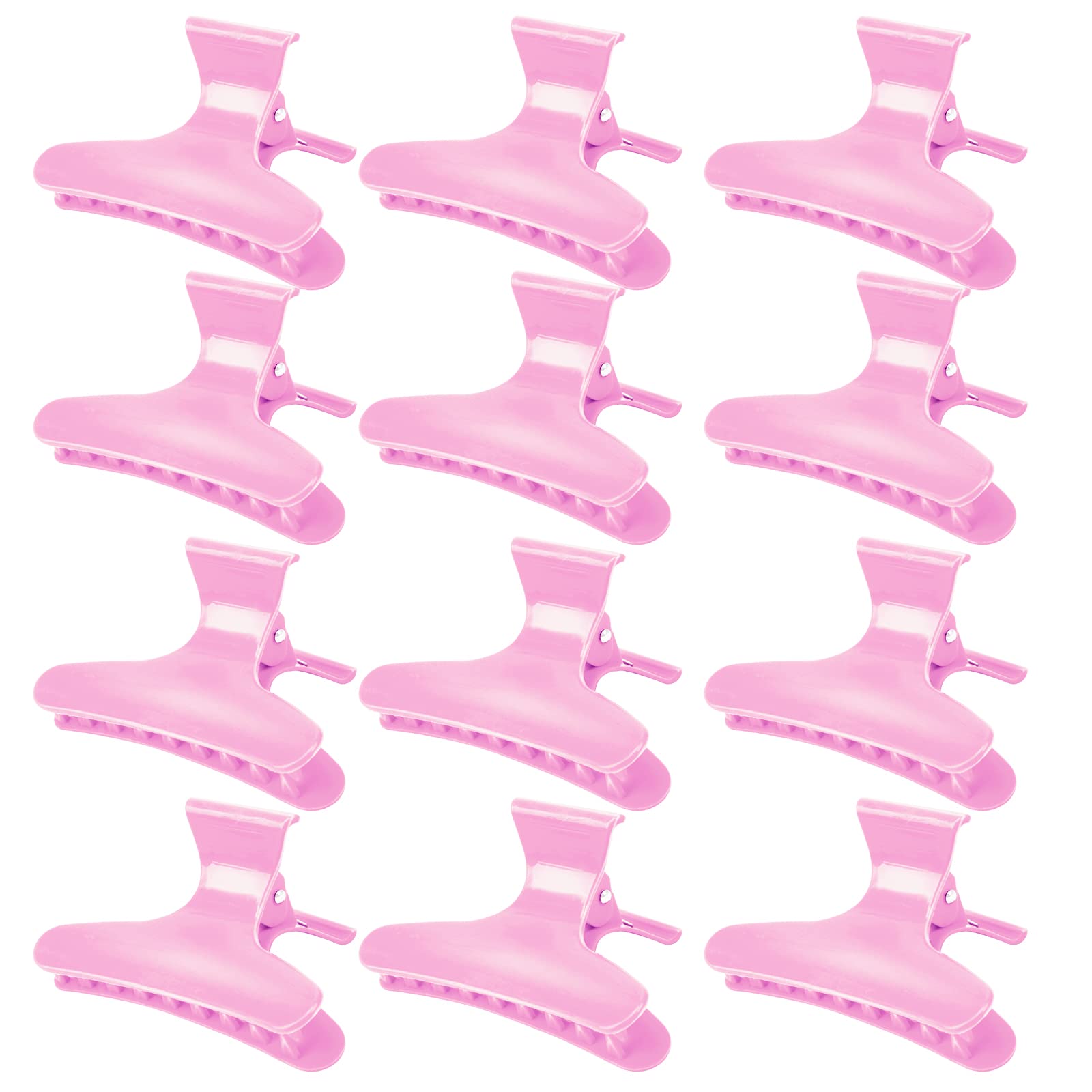 Ondder mariposa clip cabello rosa, 12 piezas, sujeción estable para peinados.
