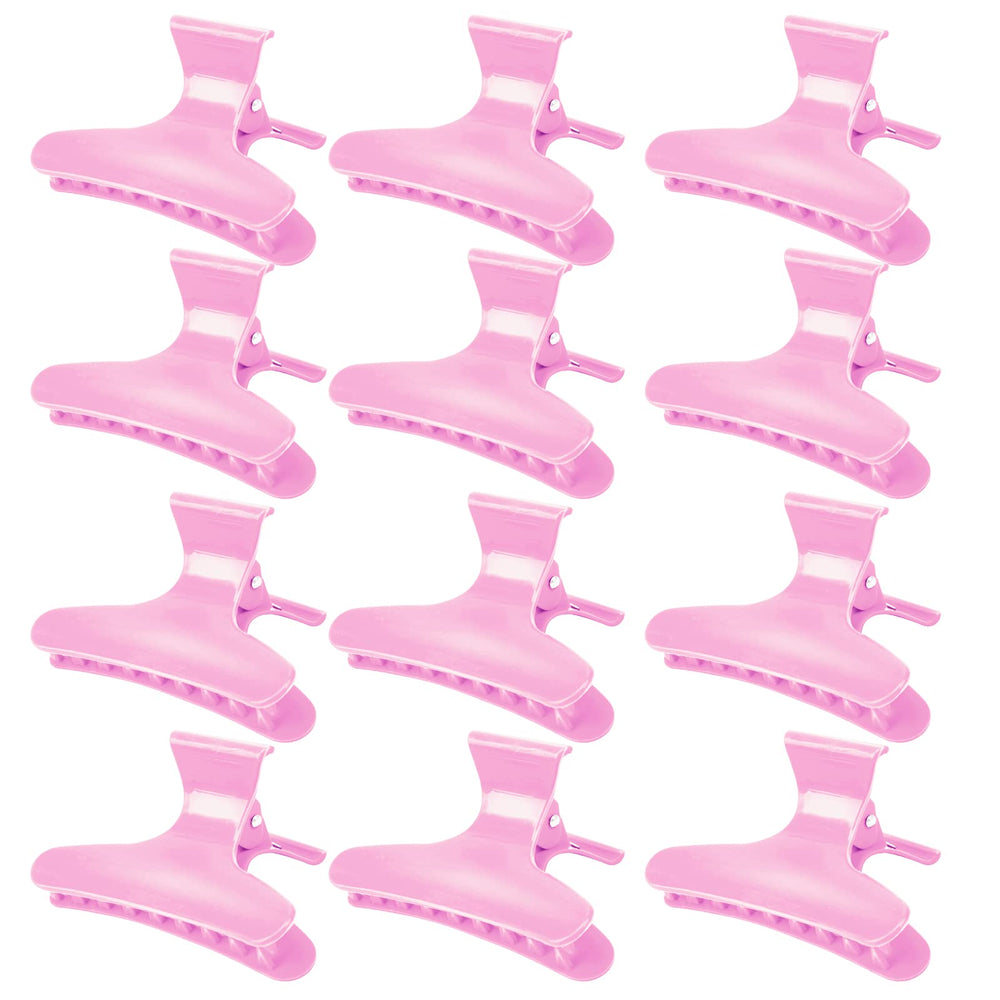 Ondder mariposa clip cabello rosa, 12 piezas, sujeción estable para peinados.