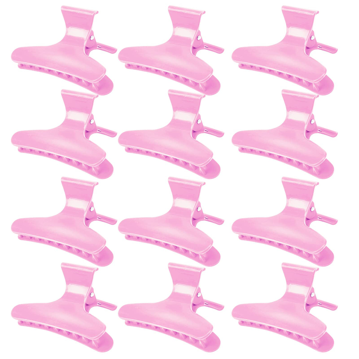 Ondder mariposa clip cabello rosa, 12 piezas, sujeción estable para peinados.