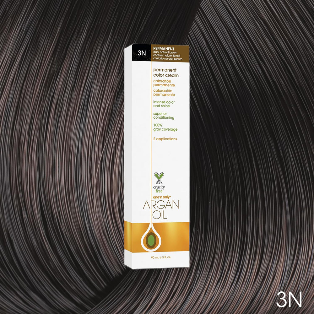 One N' Only brillo radiante con color permanente para cabello suave.