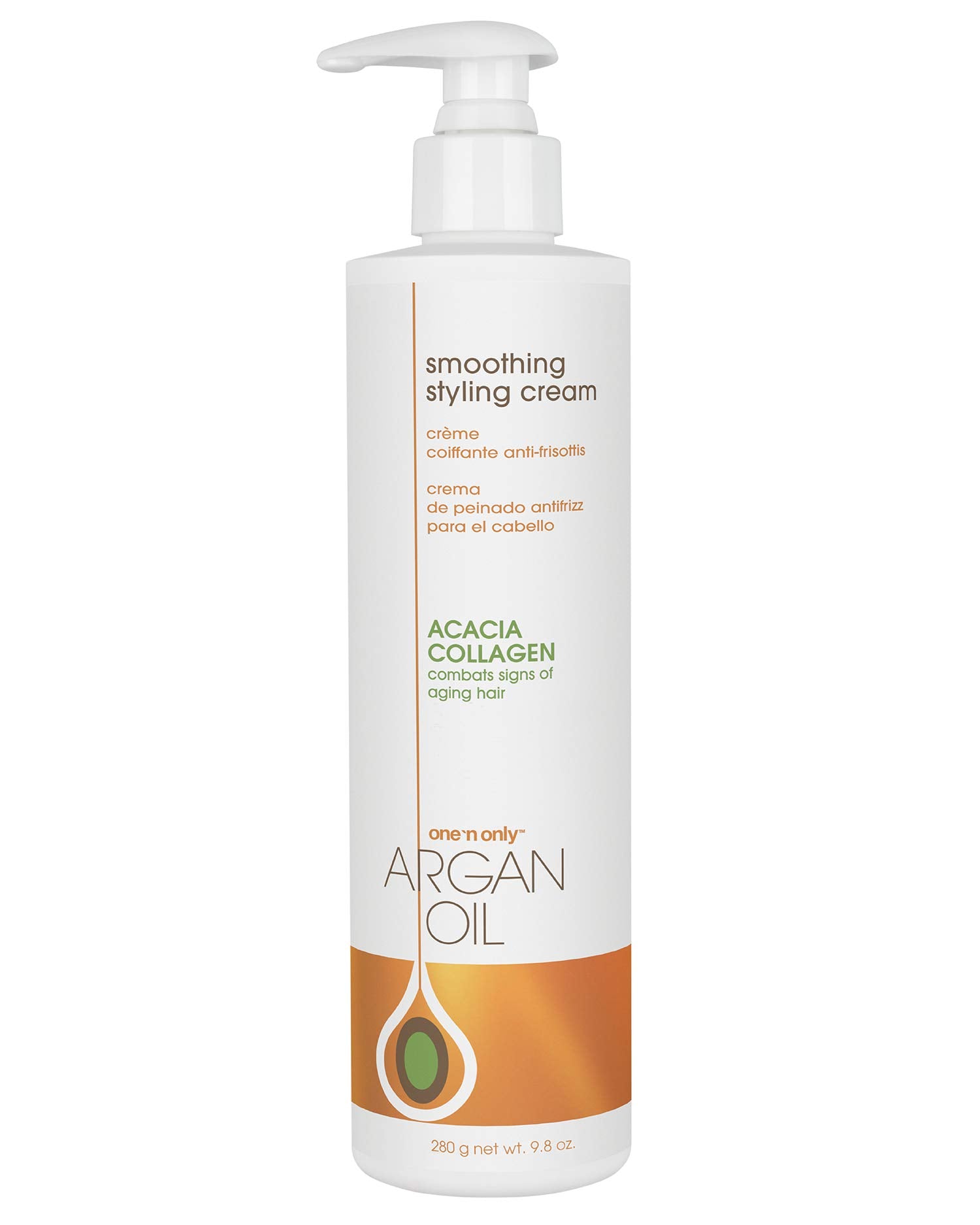 One 'n Only crema alisadora en botella para control del frizz.