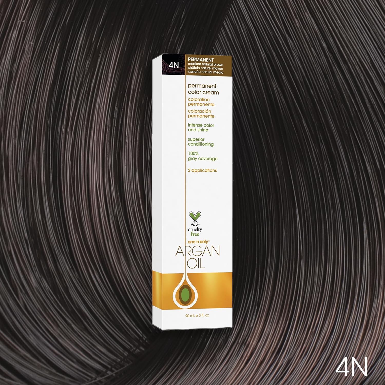One N' Only crema de color permanente con argán para brillo y nutrición.