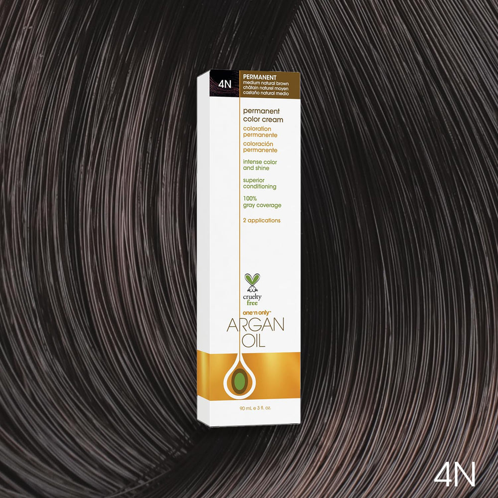 One N' Only crema de color permanente con argán para brillo y nutrición.